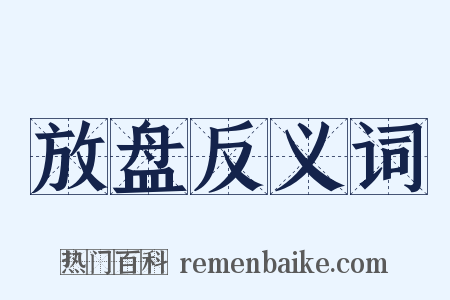放盘反义词是什么意思的图片
